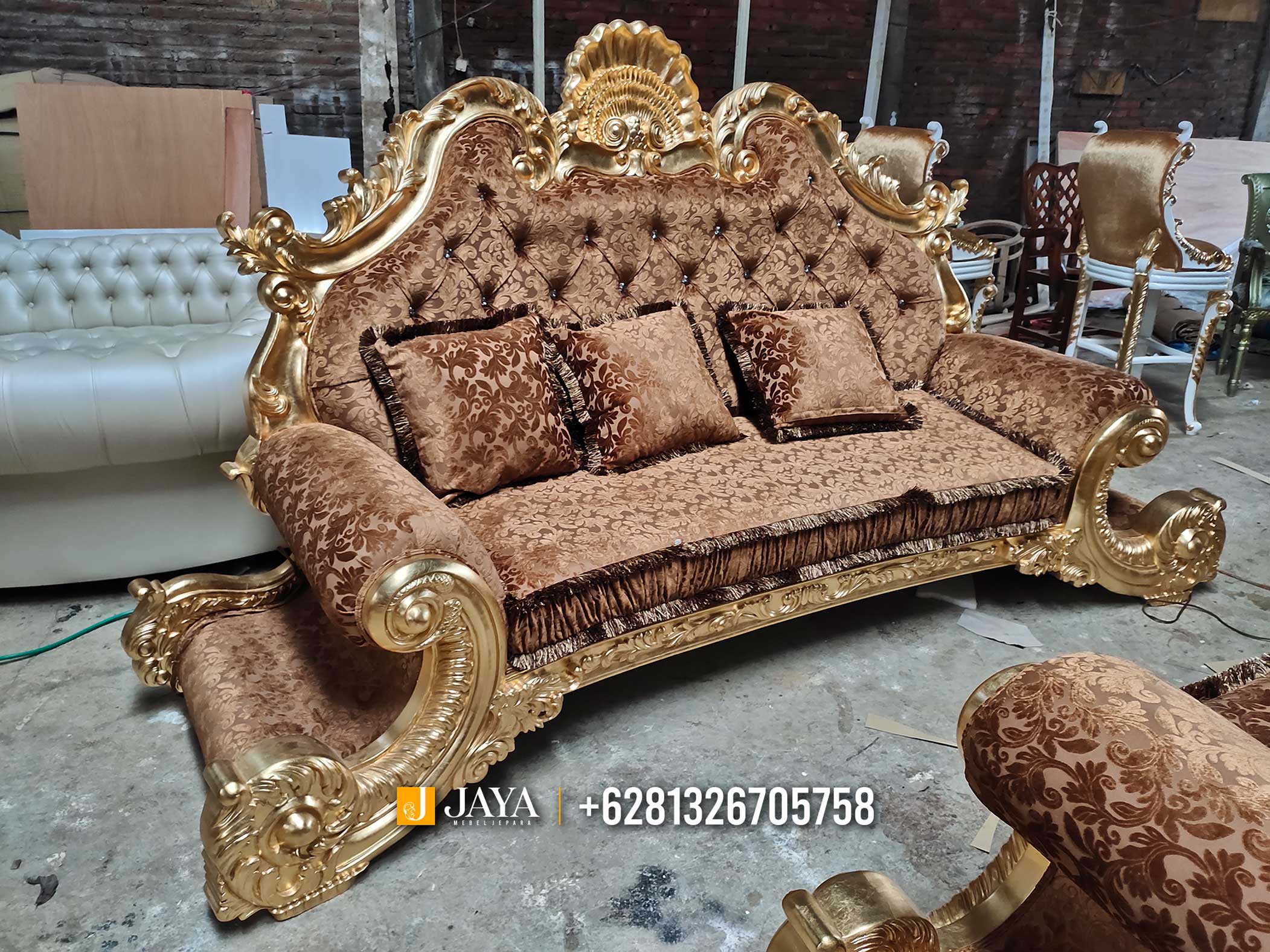Jual Sofa Tamu Jepara Mewah Luxurious Carving Old Antique JM14