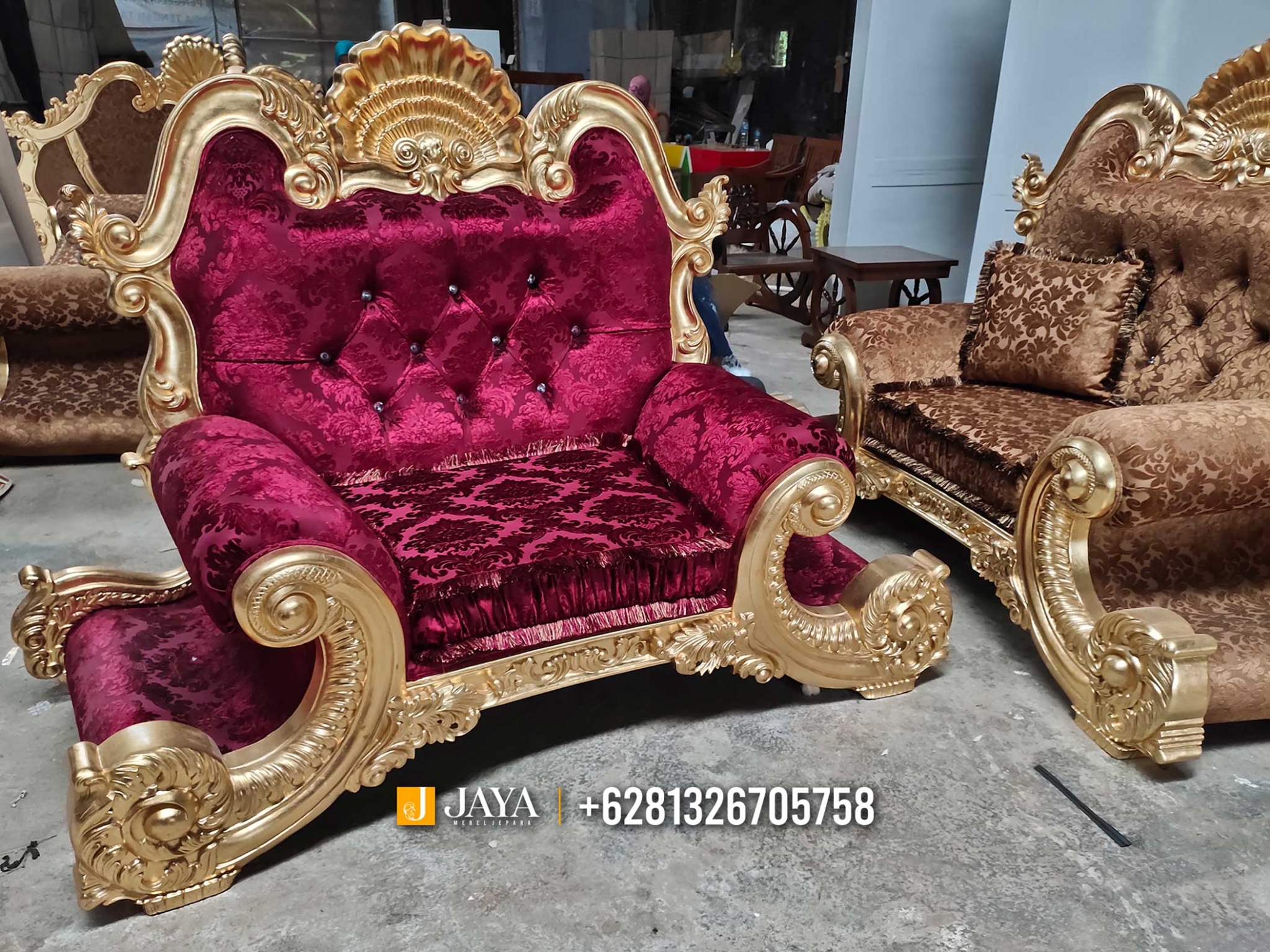 Sofa Jepara Mewah Ukir Emas Harga Murah High Quality JM13