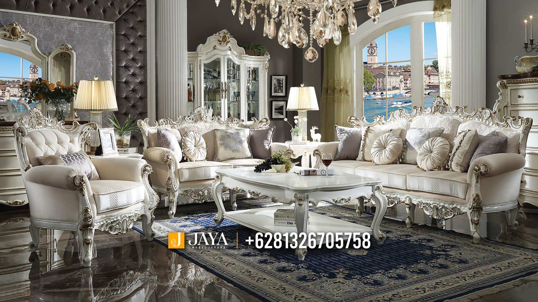 Absolute Design Kursi Sofa Tamu Mewah Jepara Luxury Living Room JM174