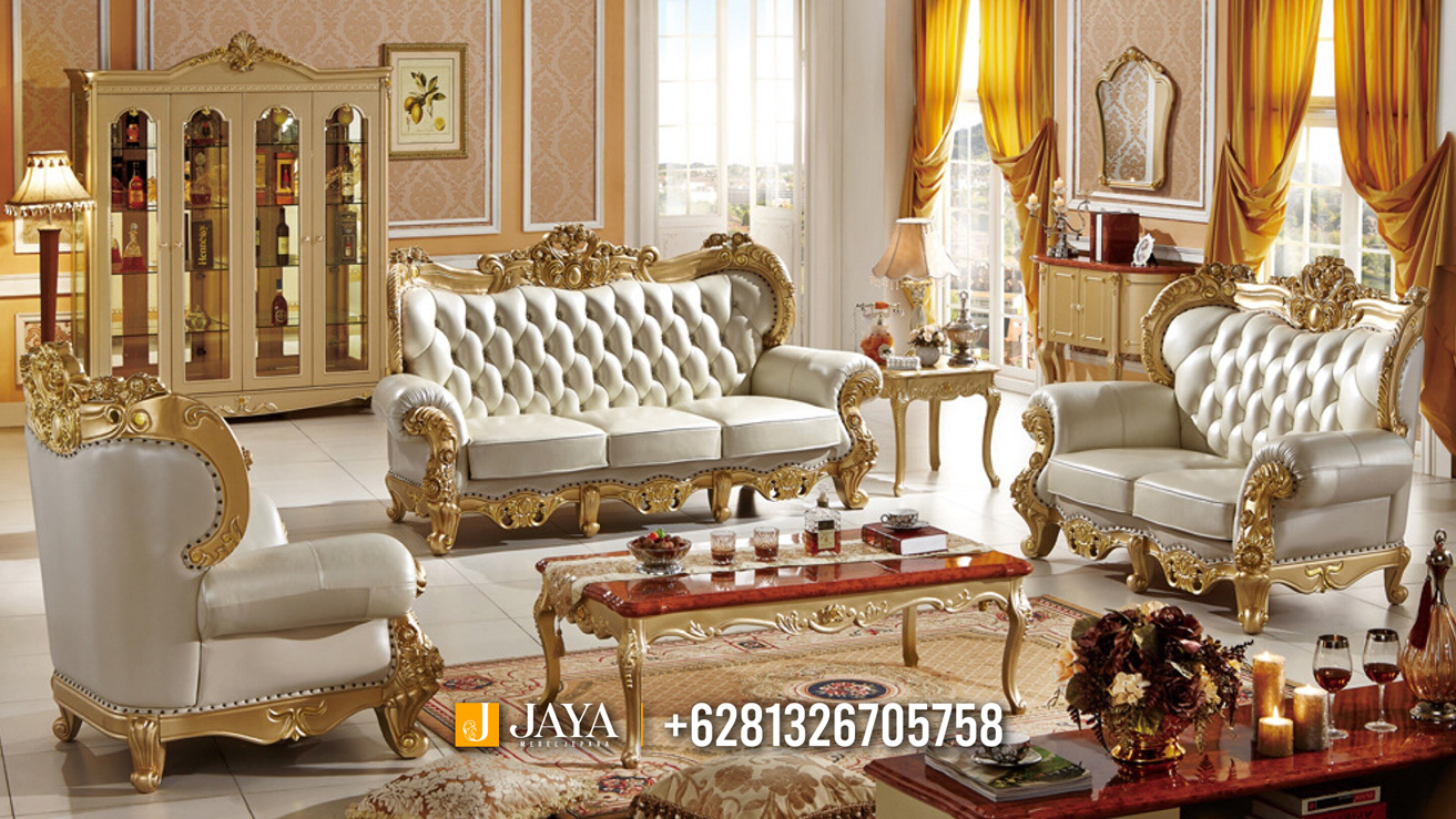 Kursi Sofa Tamu Mewah Jepara Luxurious Aloysius Carving Discount JM555