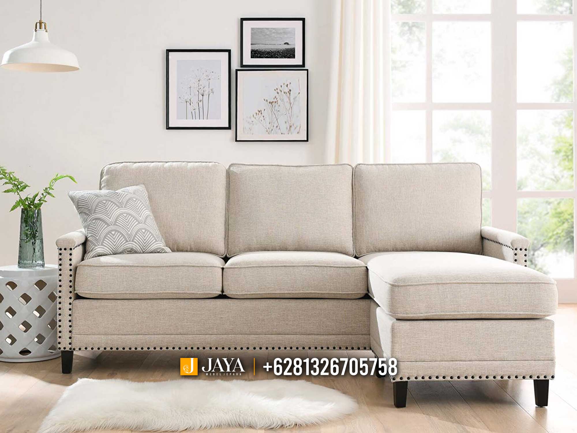 Sofa Tamu Jati Minimalis Natural Classic Color JM743