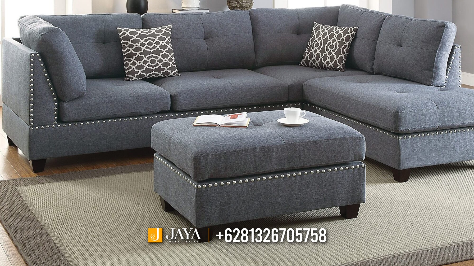 Sofa Tamu Sudut Minimalis Alexandria Classic Elegant JM762