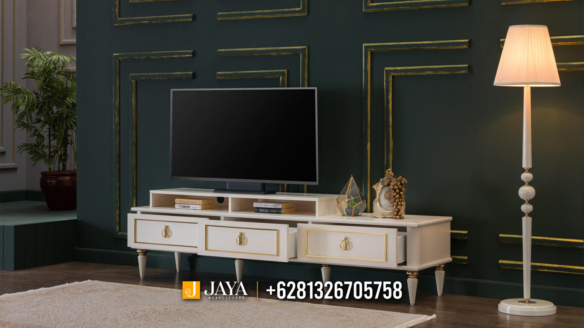 Bufet TV Minimalis Mewah Luxury Style Furniture Jepara JM830