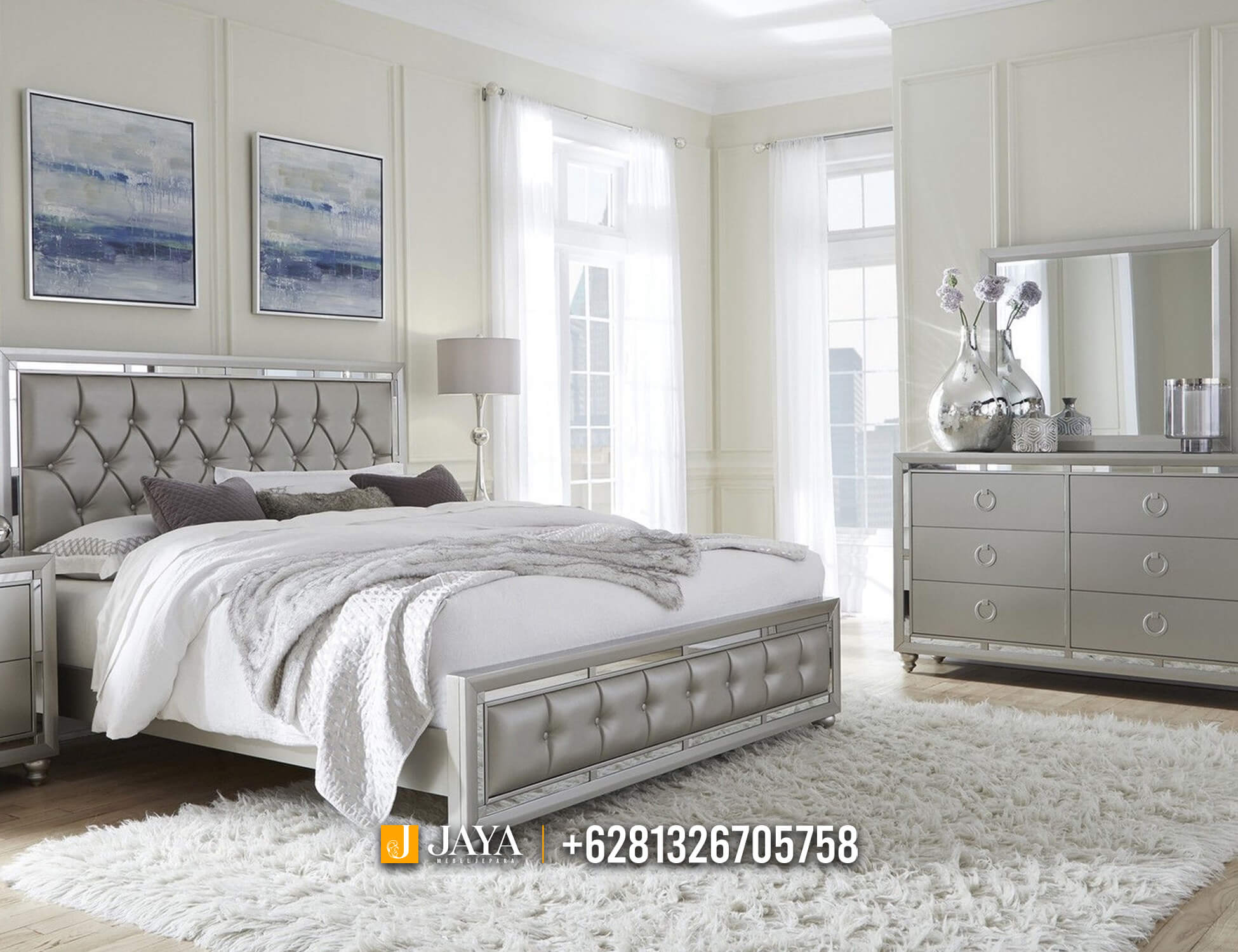 Tempat Tidur Minimalis Mewah Luxury Modern Design Jepara JM811